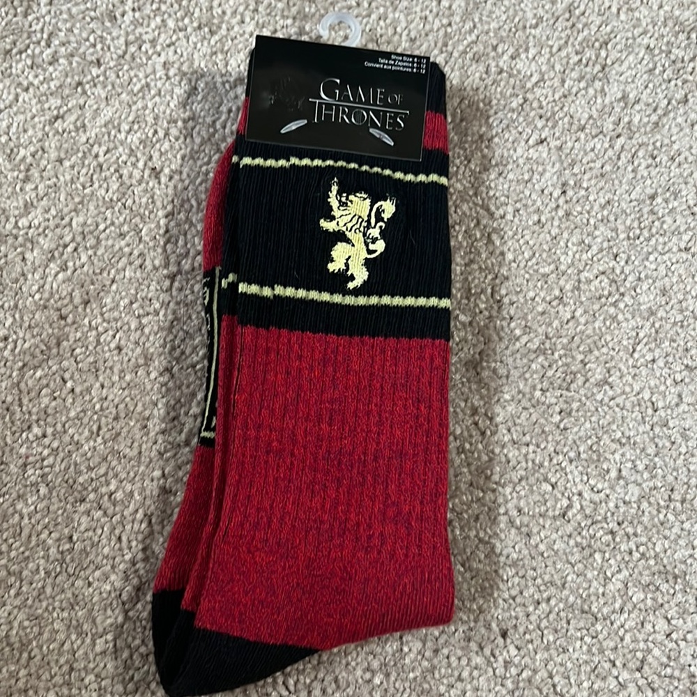 NWT Game of Thrones Lannister Embroidered Socks GOT